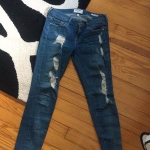 Frame Denim Medium Wash Skinny Jeans